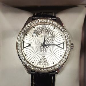 GUESS Silver Crystal-Embellished Watch